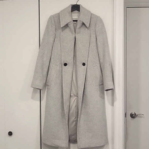 Club Monaco Grey Trench Coat - Picture 1 of 3